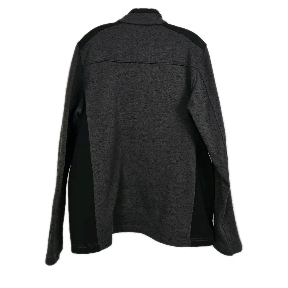 Gerry Men's Full Zip Mixed Media Jacket Size Large Black And Gray